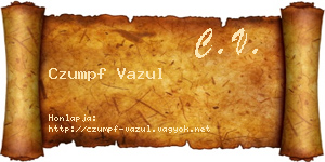Czumpf Vazul névjegykártya